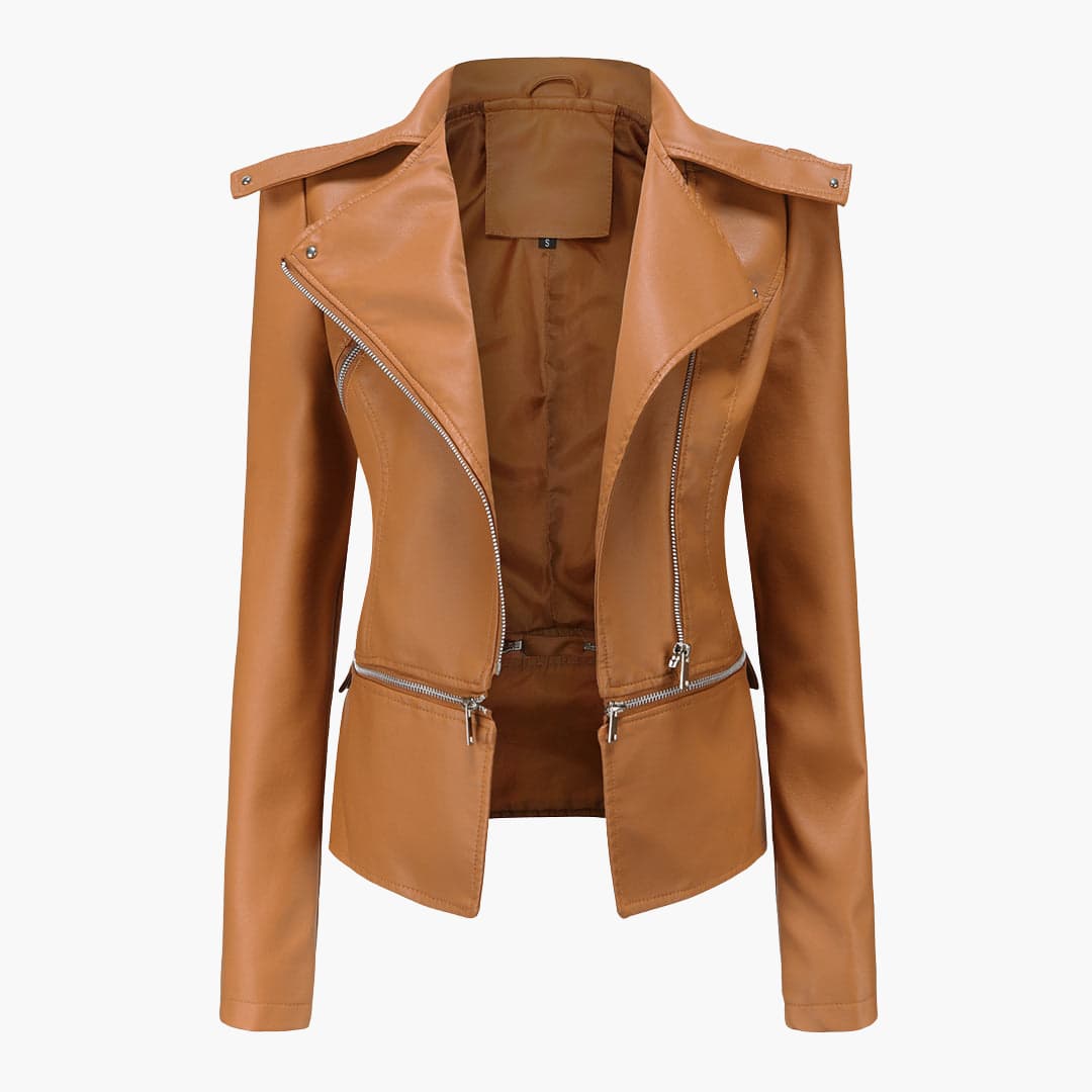 BerlinGlamour | Damesjas met reverskraag en ritszakken 4