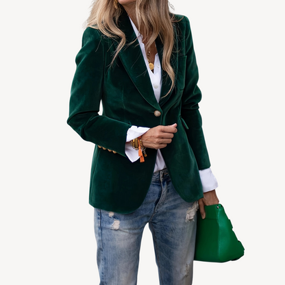 BerlinGlamour | Damesmode fluwelen blazer 2