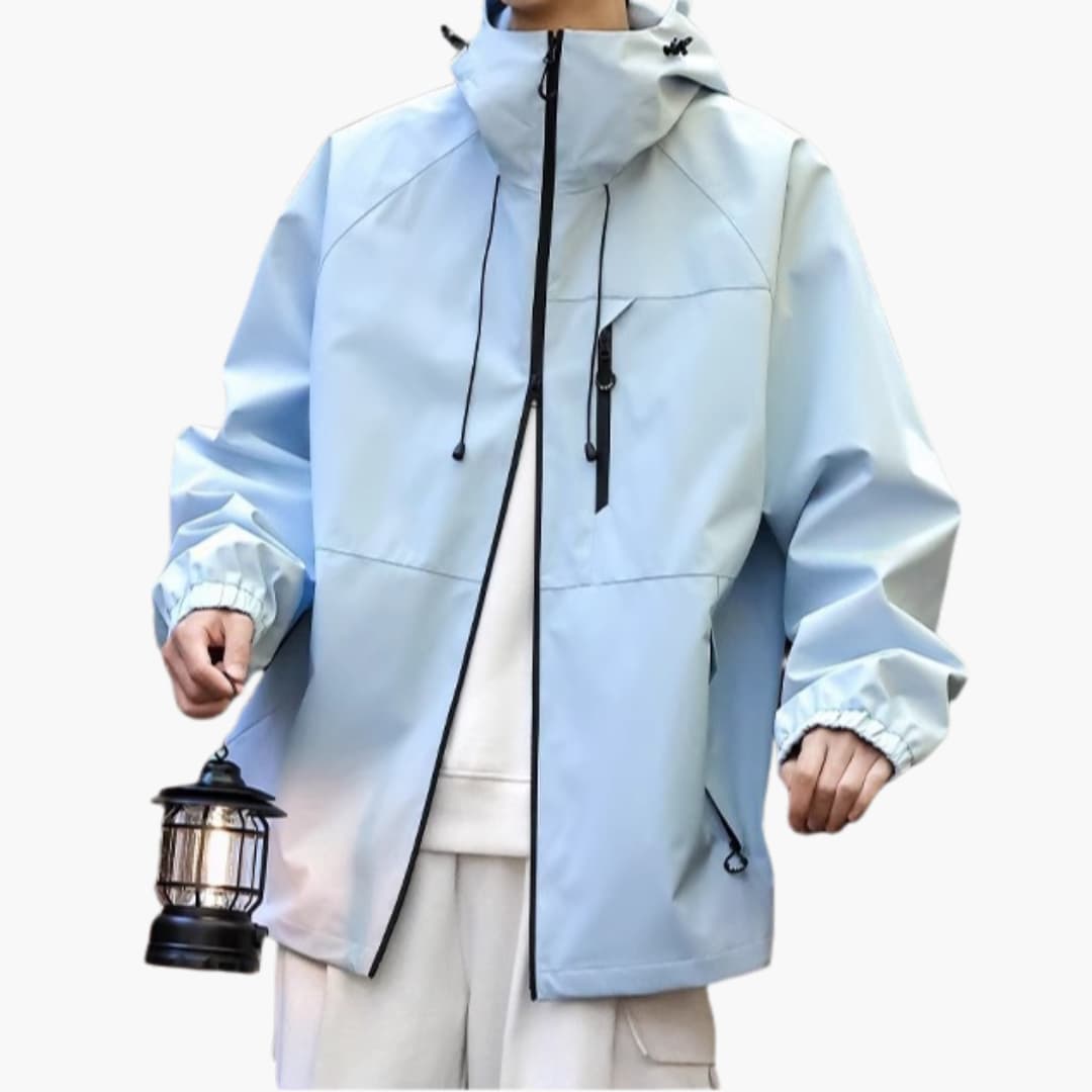 BerlinGlamour | Damesregenjas met capuchon en lange mouwen 0