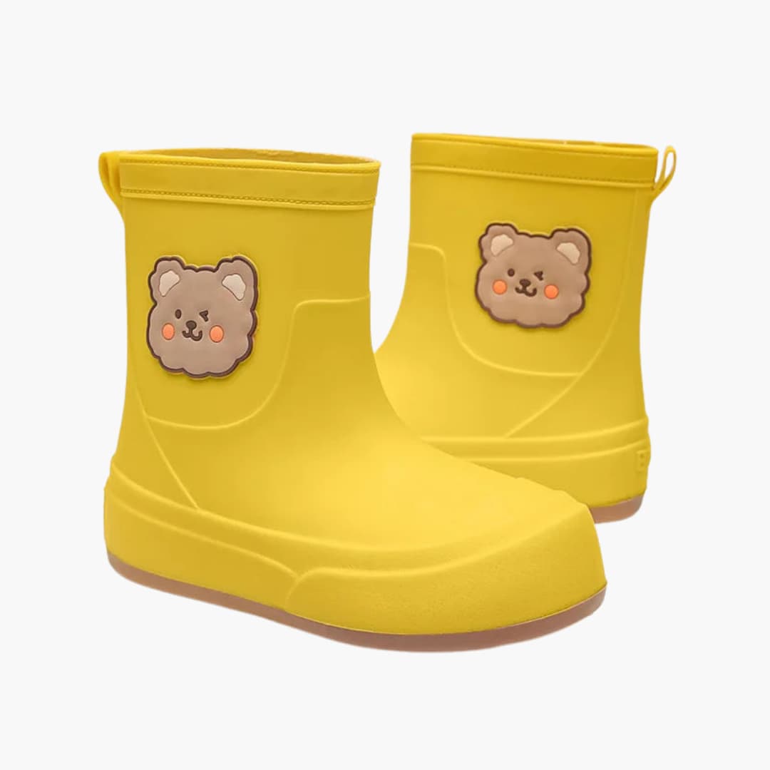 BerlinGlamour | Damesregenlaarzen met berenmotief en structuurzool 2