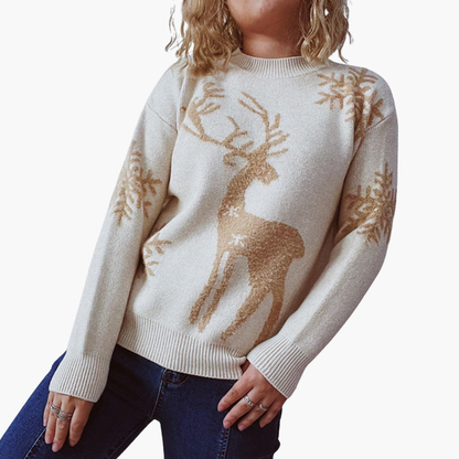 BerlinGlamour | Damestrui met rendiermotief en geribbelde details 1