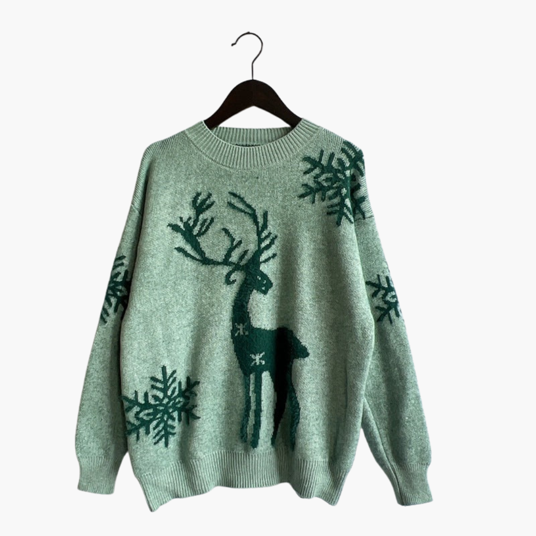 BerlinGlamour | Damestrui met rendiermotief en geribbelde details 2