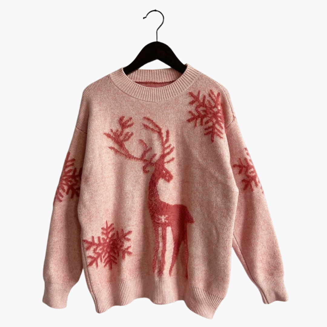 BerlinGlamour | Damestrui met rendiermotief en geribbelde details 6