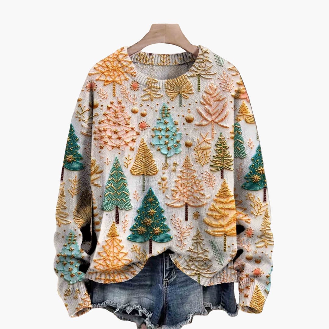 BerlinGlamour | Damestrui met schapenmotief en geribbeld oppervlak 1