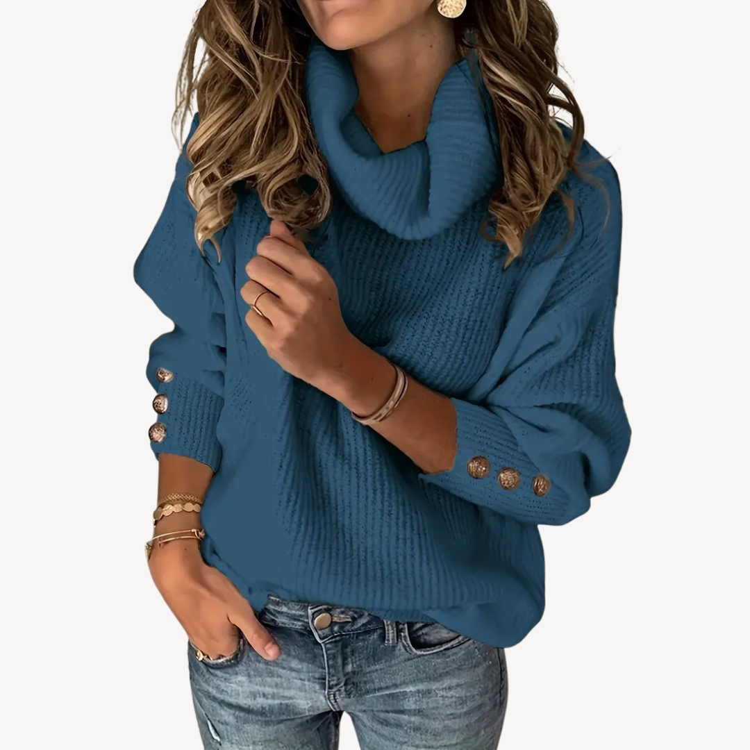 BerlinGlamour | Damestrui met watervalhals en knoopdetail 1