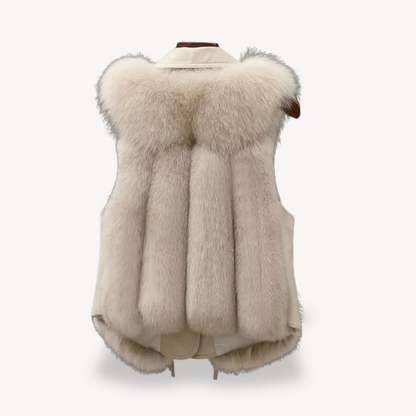 BerlinGlamour | Damesvest met imitatiebontvoering 3