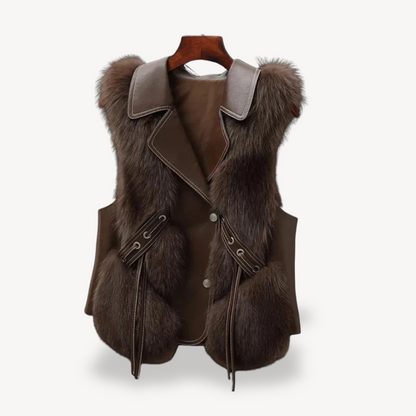 BerlinGlamour | Damesvest met imitatiebontvoering 4