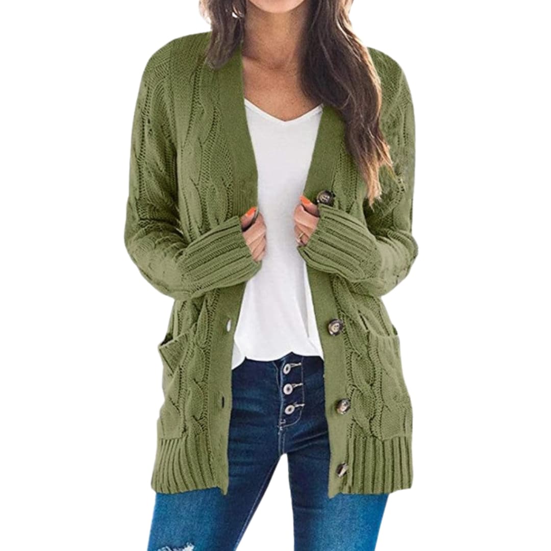 BerlinGlamour | Damesvest met lange mouwen en rechte zoom 2