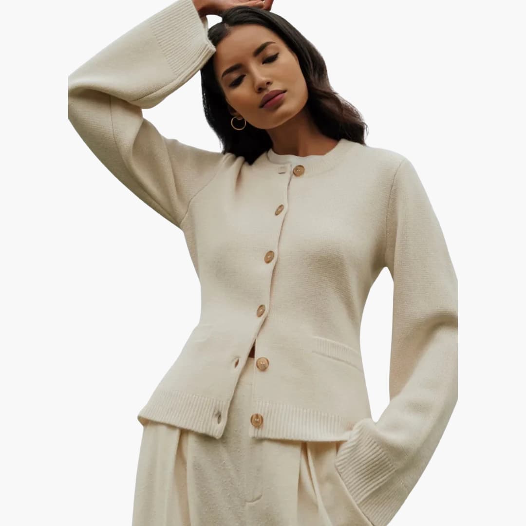 BerlinGlamour | Damesvest met open voorkant en wijde mouwen 0