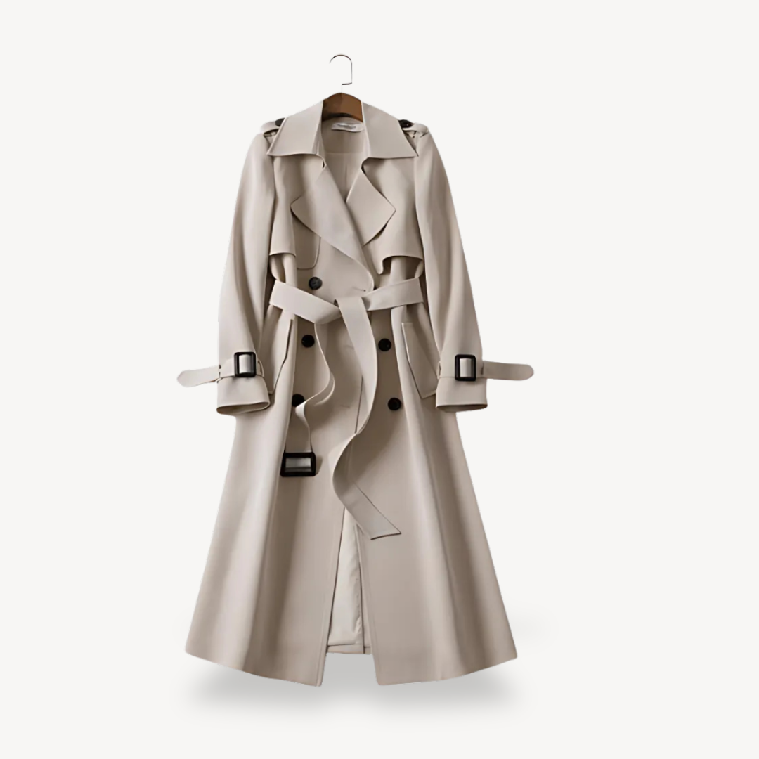 BerlinGlamour | Double-breasted trenchcoat voor dames 0