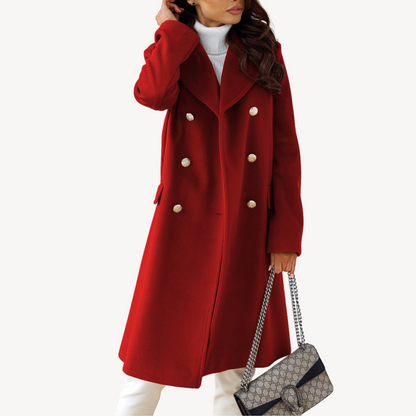 BerlinGlamour | Dubbelrijs wollen jas voor dames 0