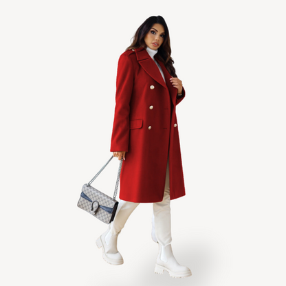 BerlinGlamour | Dubbelrijs wollen jas voor dames 1