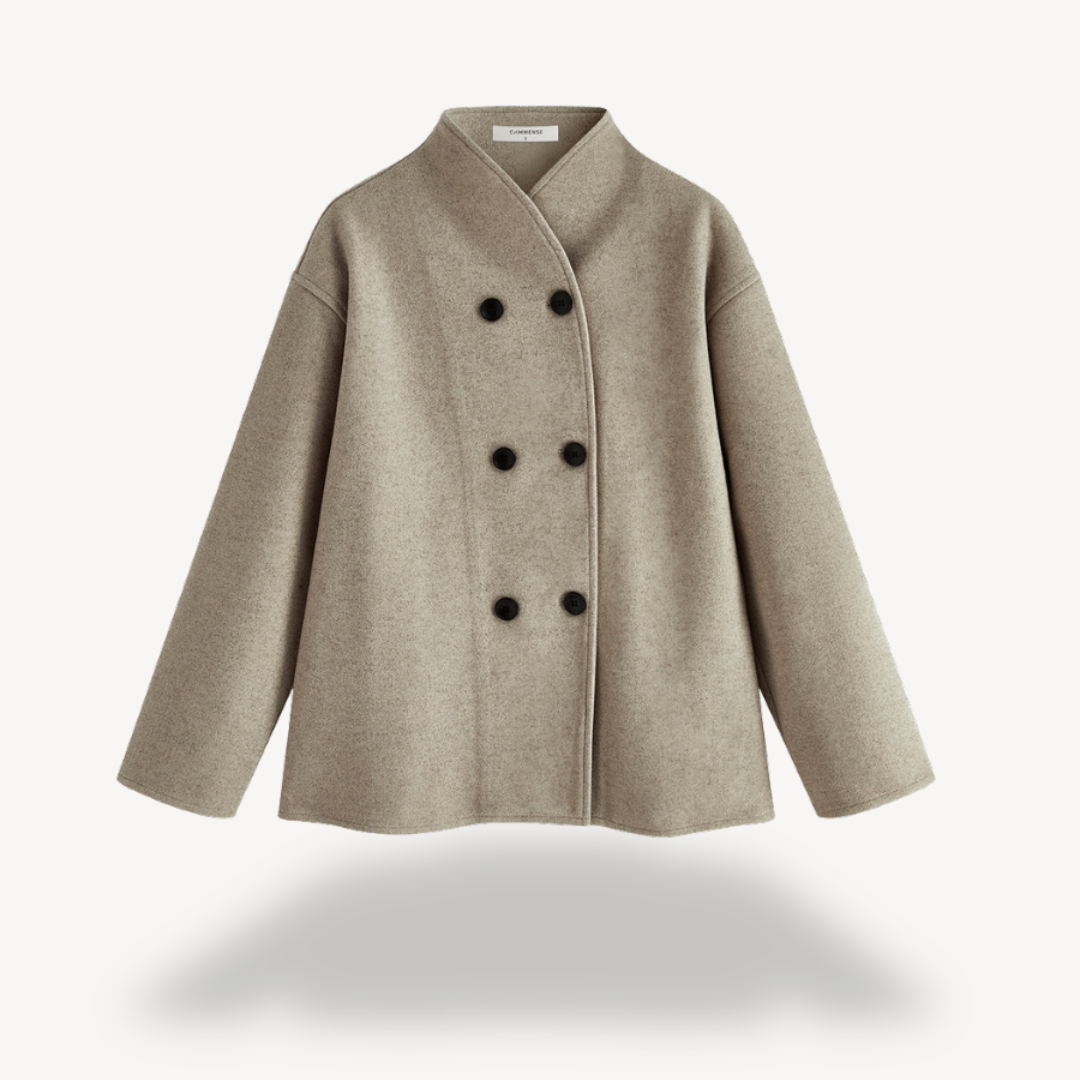BerlinGlamour | Dubbelrijs wollen jas voor dames 2