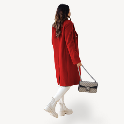 BerlinGlamour | Dubbelrijs wollen jas voor dames 2