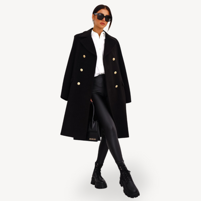 BerlinGlamour | Dubbelrijs wollen jas voor dames 3