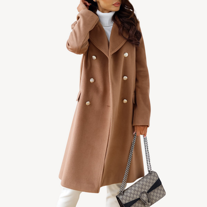 BerlinGlamour | Dubbelrijs wollen jas voor dames 7