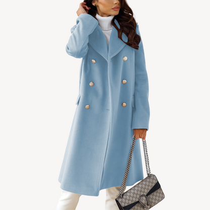 BerlinGlamour | Dubbelrijs wollen jas voor dames 8