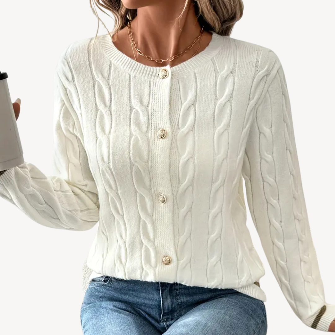 BerlinGlamour | Eenvoudig vest met lange mouwen voor dames 2