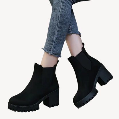 BerlinGlamour | Elegante Chelsea boots met een dikke hak voor dames 0