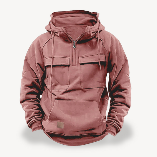 BerlinGlamour | Fleece cargo hoodie voor heren 0