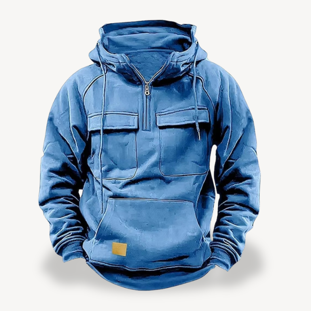 BerlinGlamour | Fleece cargo hoodie voor heren 2