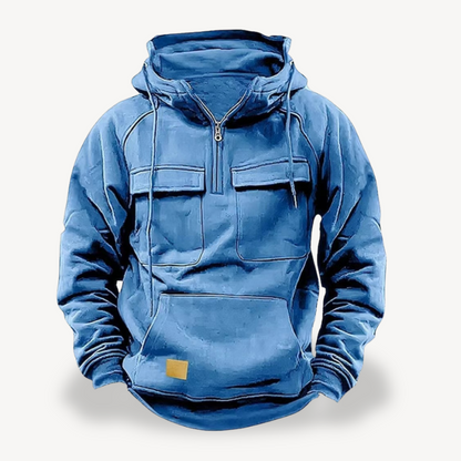 BerlinGlamour | Fleece cargo hoodie voor heren 2