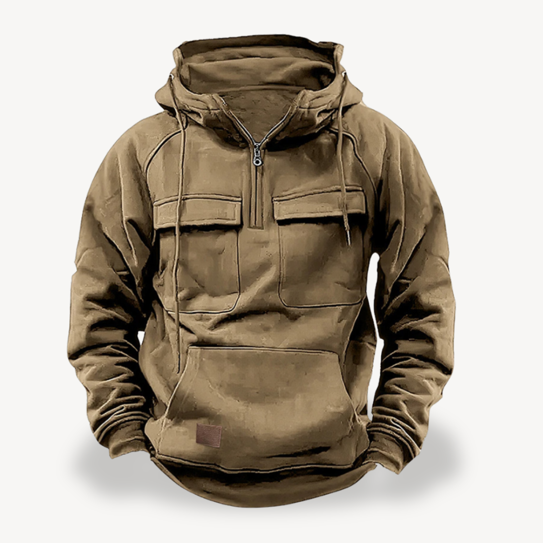 BerlinGlamour | Fleece cargo hoodie voor heren 3
