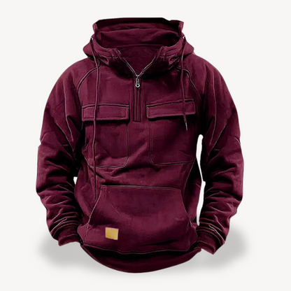 BerlinGlamour | Fleece cargo hoodie voor heren 4
