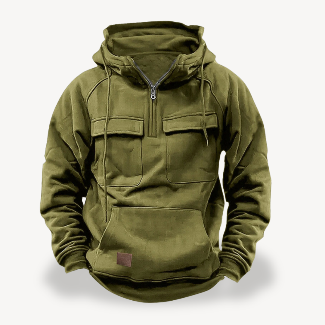BerlinGlamour | Fleece cargo hoodie voor heren 5