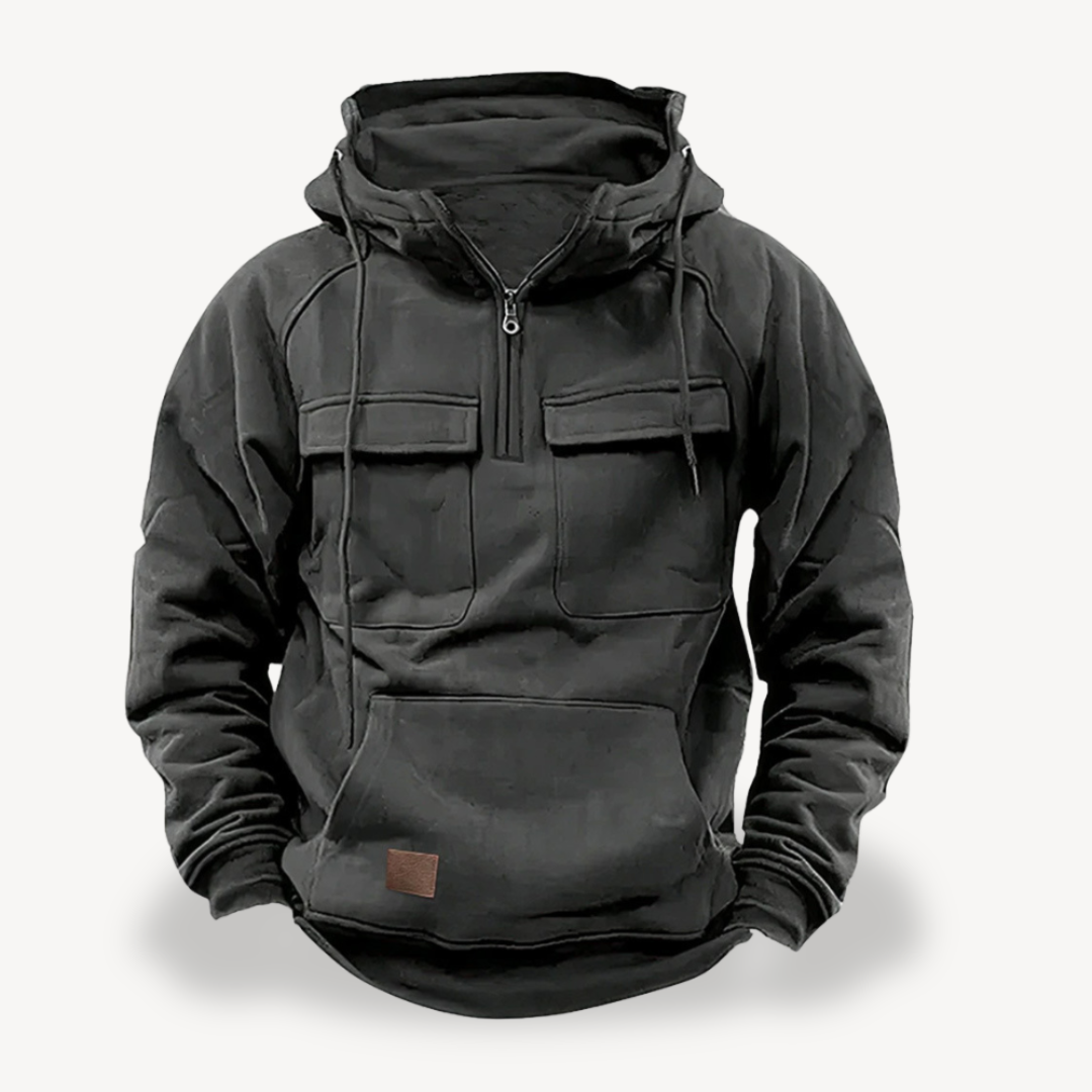 BerlinGlamour | Fleece cargo hoodie voor heren 6