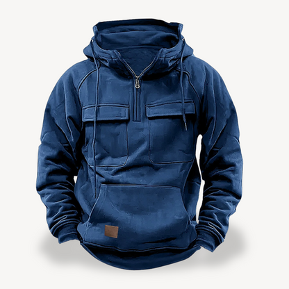 BerlinGlamour | Fleece cargo hoodie voor heren 7