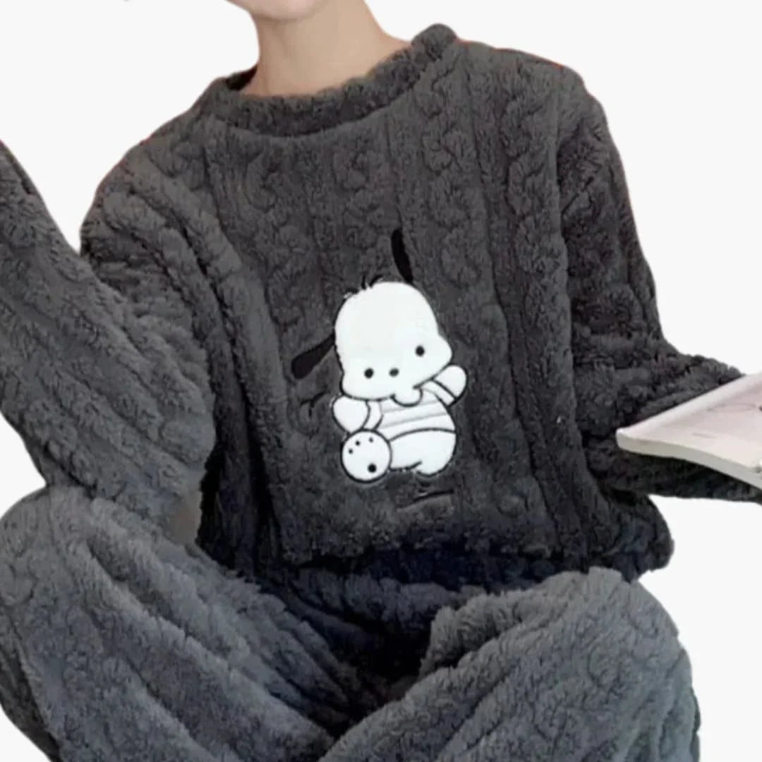 BerlinGlamour | Fleece pyjamaset voor dames 6