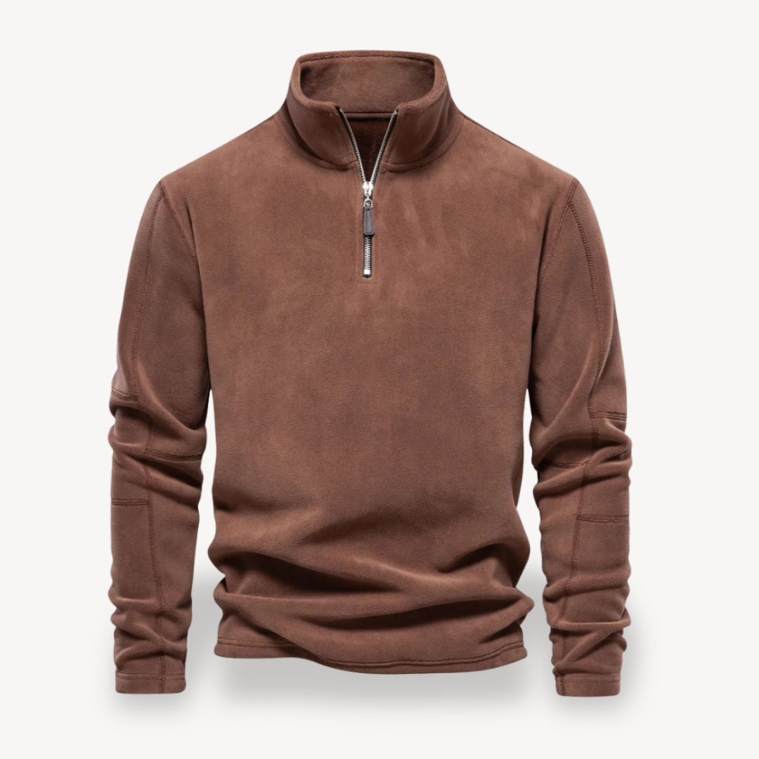BerlinGlamour | Fleece sweatshirt met rits voor heren 0