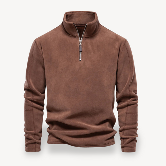 BerlinGlamour | Fleece sweatshirt met rits voor heren 0