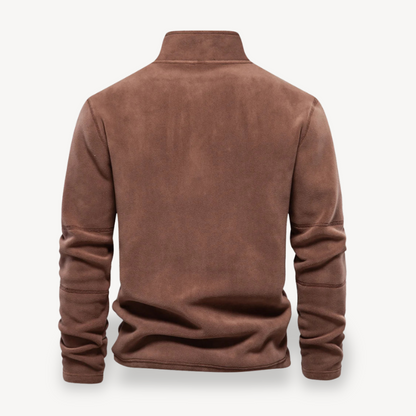 BerlinGlamour | Fleece sweatshirt met rits voor heren 4