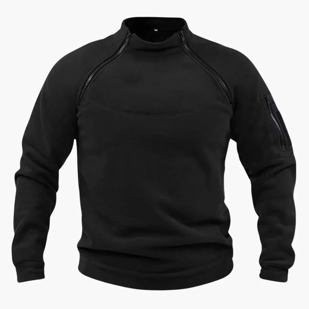 BerlinGlamour | Fleece trui met rits voor heren 3