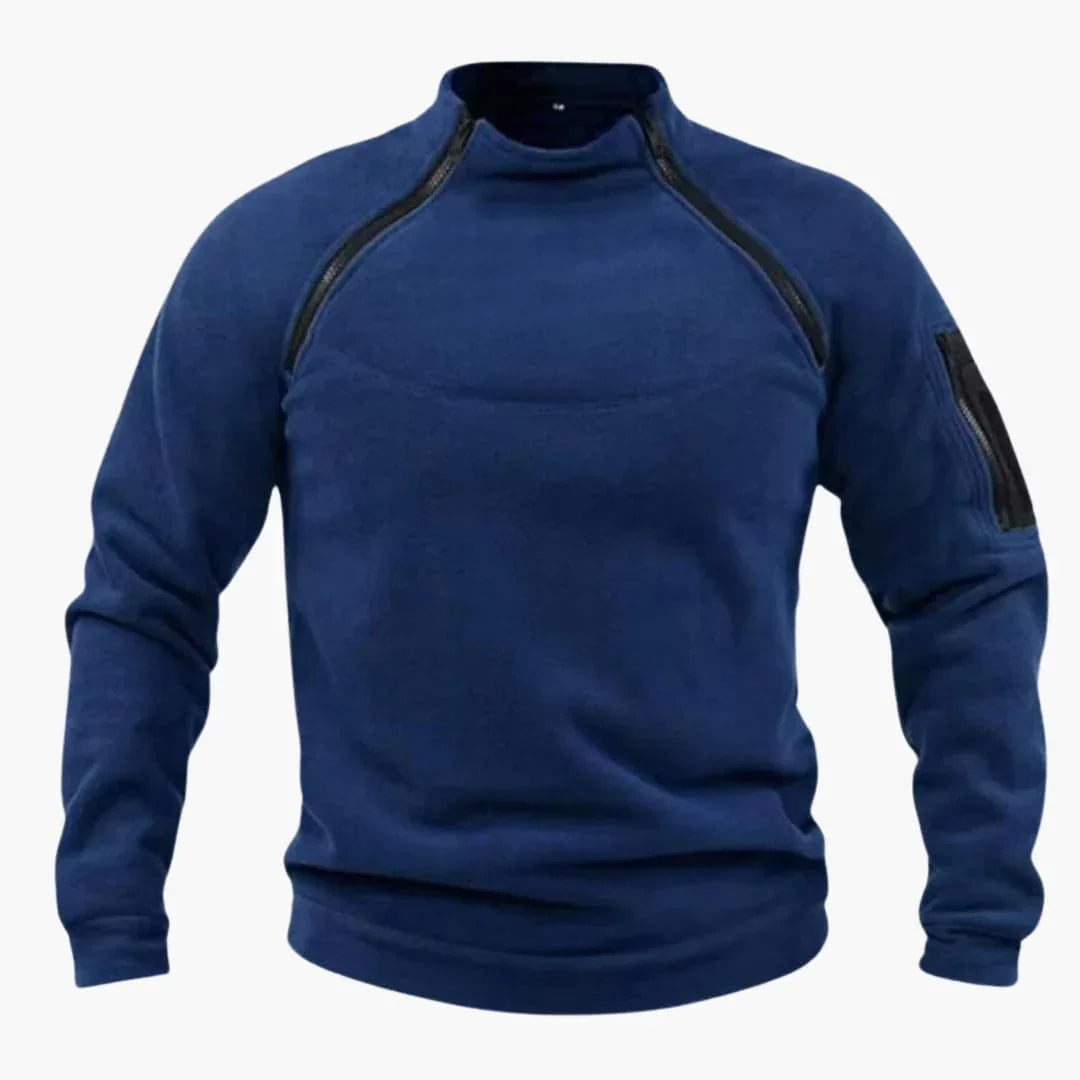 BerlinGlamour | Fleece trui met rits voor heren 5