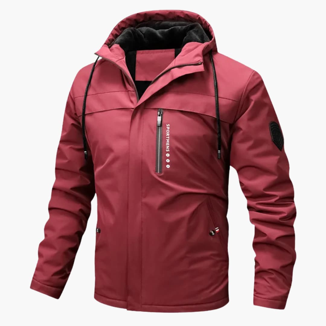 BerlinGlamour | Fleecejack voor heren met capuchon en doorlopende rits 2