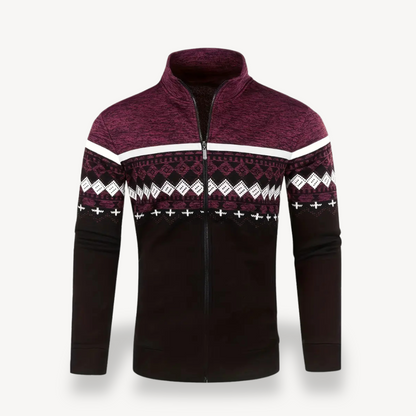 BerlinGlamour | Gebreid opstaand kraagjack voor heren 0