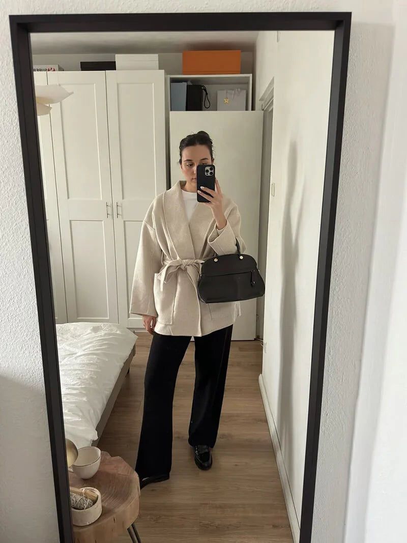 BerlinGlamour | Gebreid wikkelvest voor dames 2