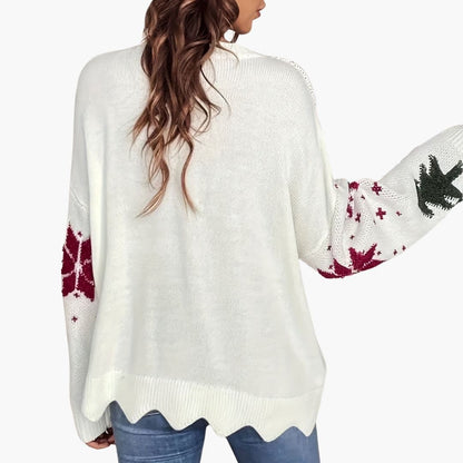 BerlinGlamour | Gebreide damestrui met feestelijk patroon 4