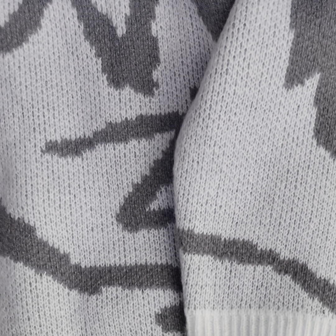 BerlinGlamour | Gebreide herentrui met abstract patroon 4