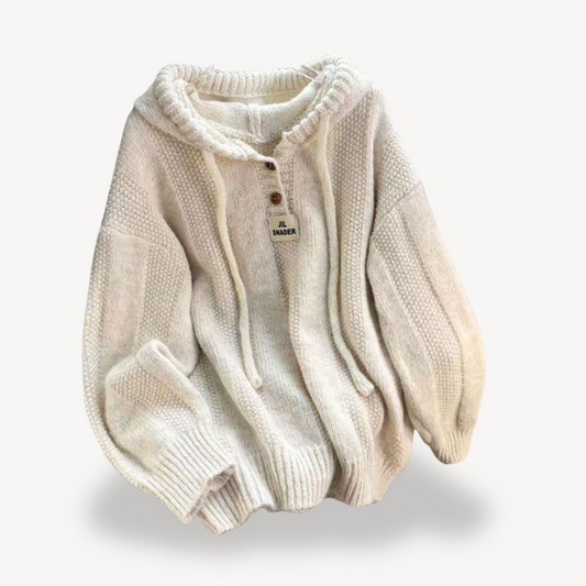 BerlinGlamour | Gebreide hoodie voor dames 0