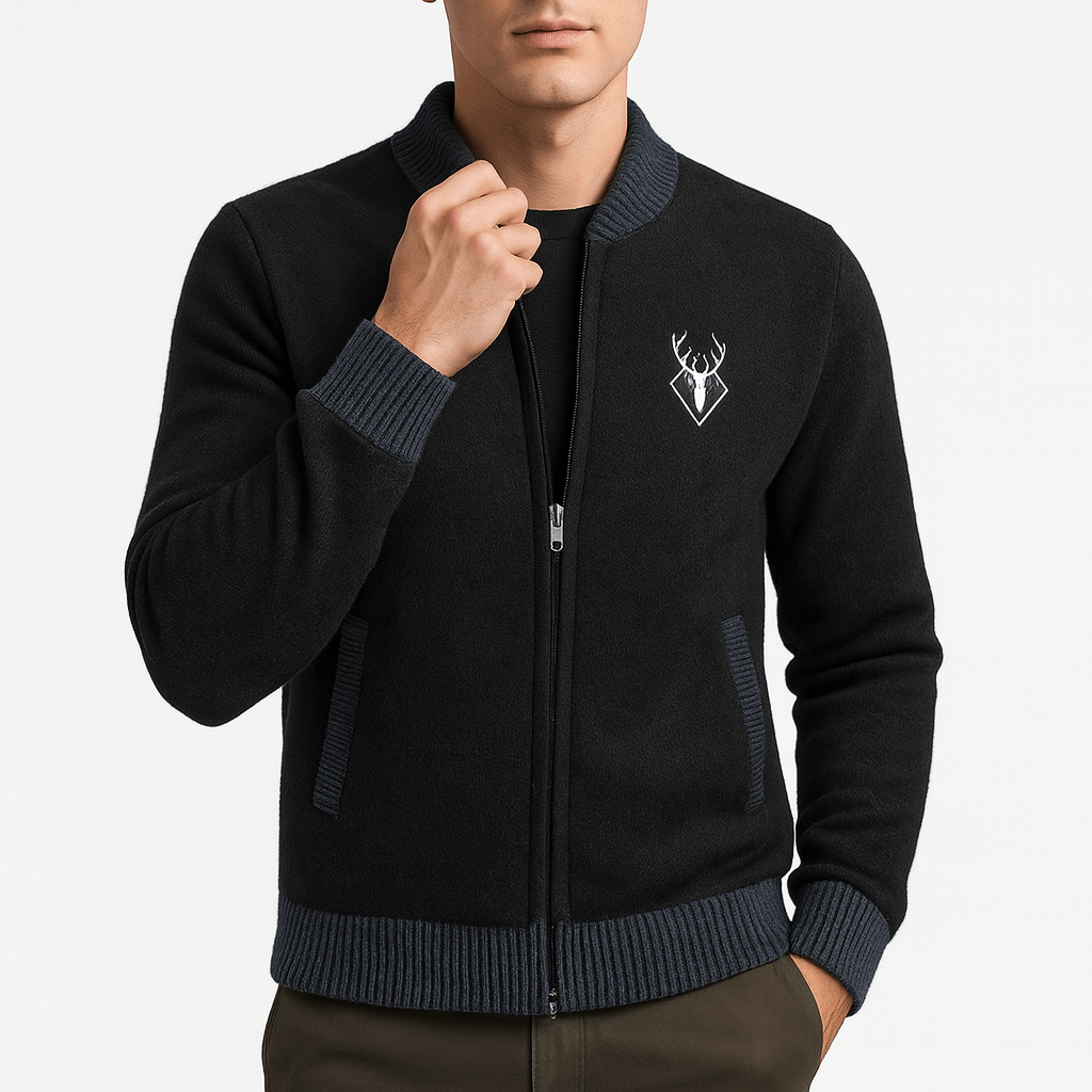 BerlinGlamour | Gebreide sweater met rits 1