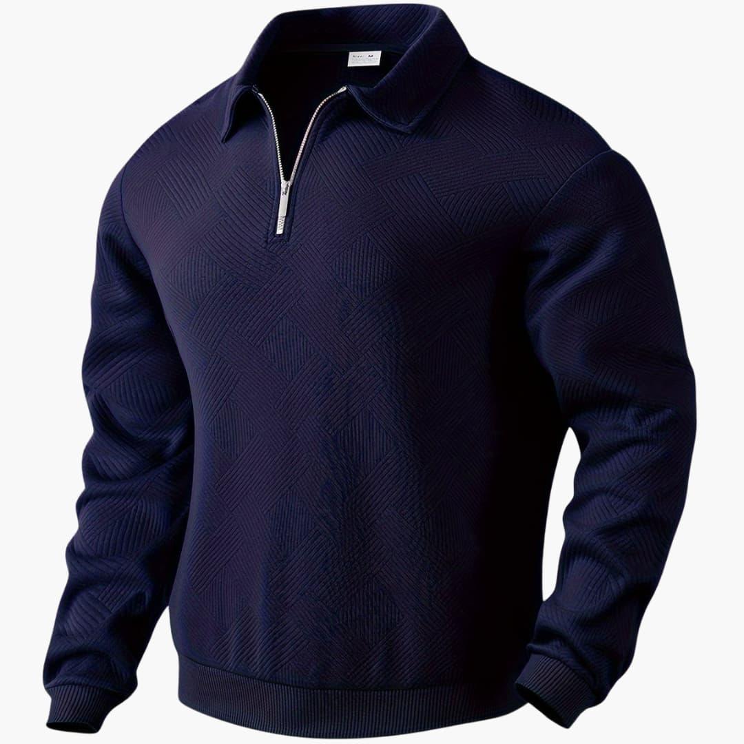 BerlinGlamour | Gebreide trui met geometrisch patroon voor heren 10