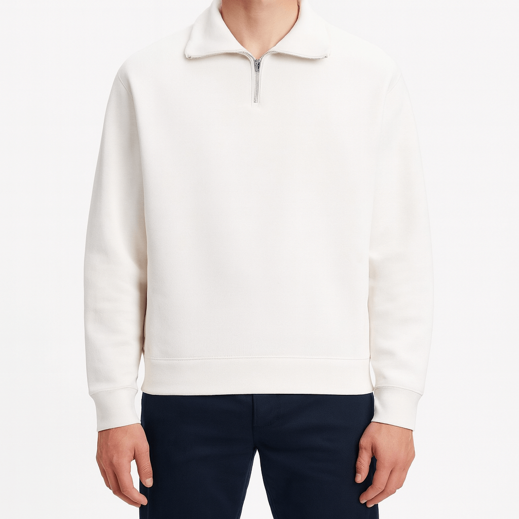 BerlinGlamour | Gebreide trui met halve rits 0