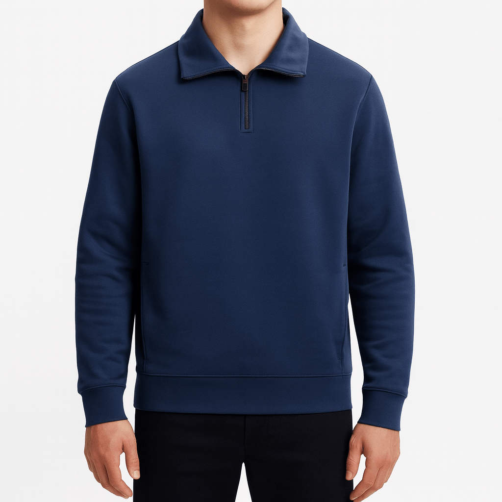 BerlinGlamour | Gebreide trui met halve rits 1