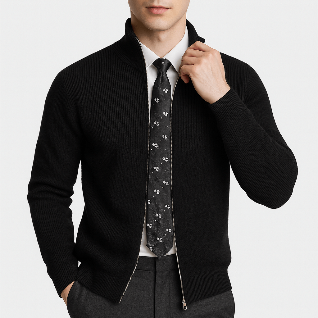 BerlinGlamour | Gebreide trui met rits 2