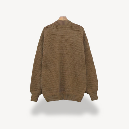 BerlinGlamour | Gebreide trui met textuur voor dames 1