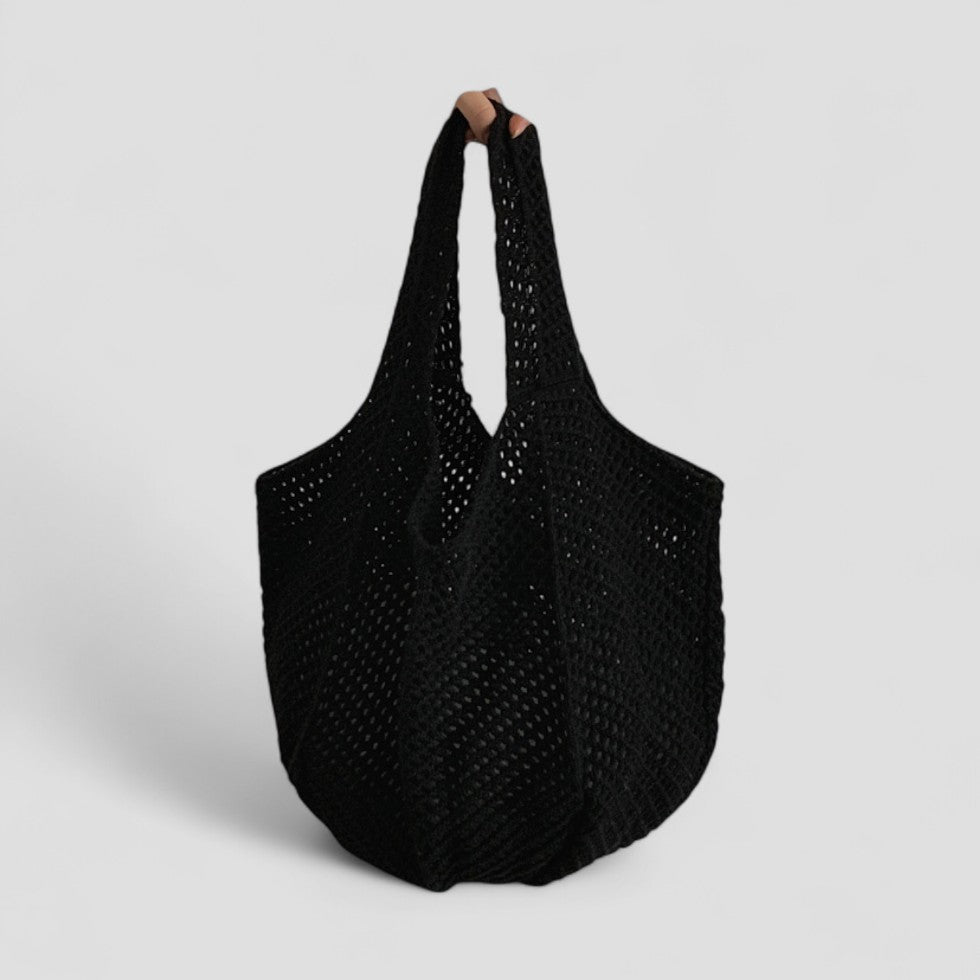 BerlinGlamour | Gehaakte schoudertas, zomerse strandhandtas 1